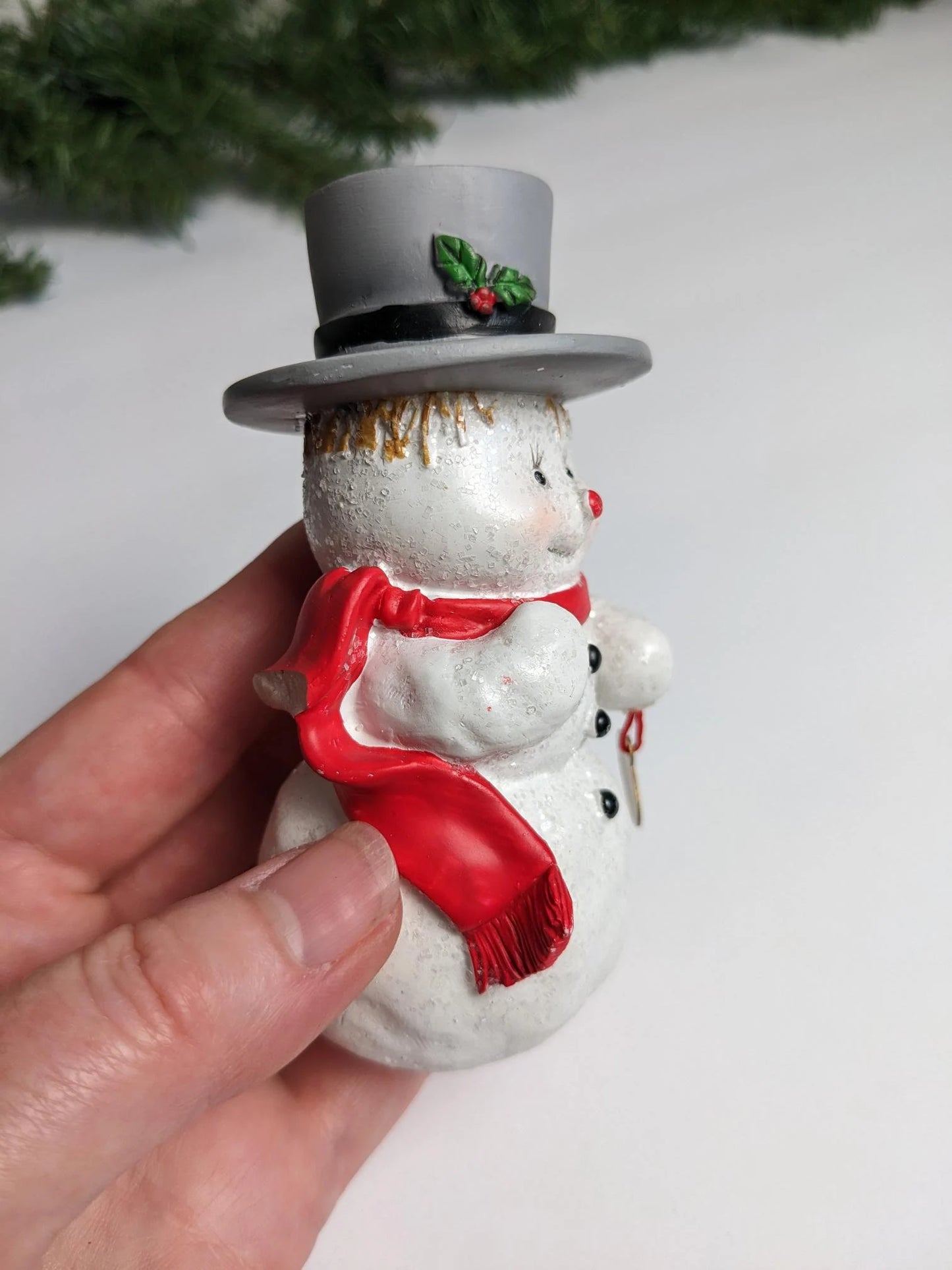 Snowman & Snowwoman Christmas Figurines
