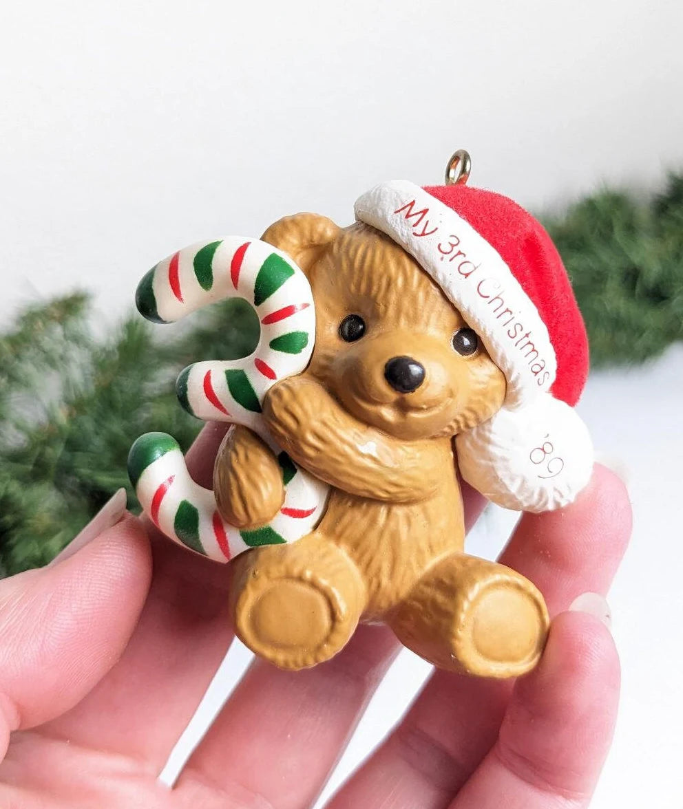 Vintage My 3rd Christmas Bear Christmas Ornament