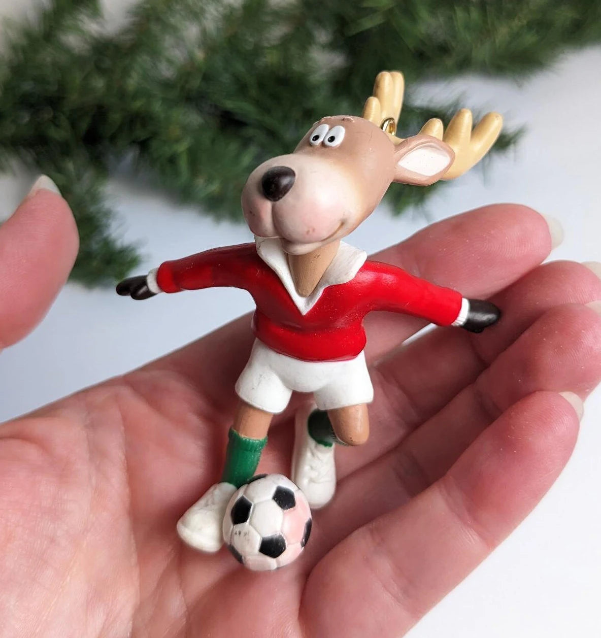 Vintage Reindeer Champs Comet Christmas Ornament
