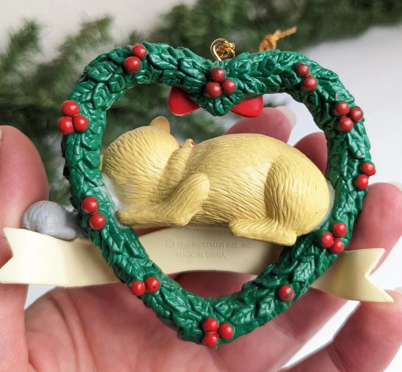 Vintage Peace on Earth Christmas Ornament