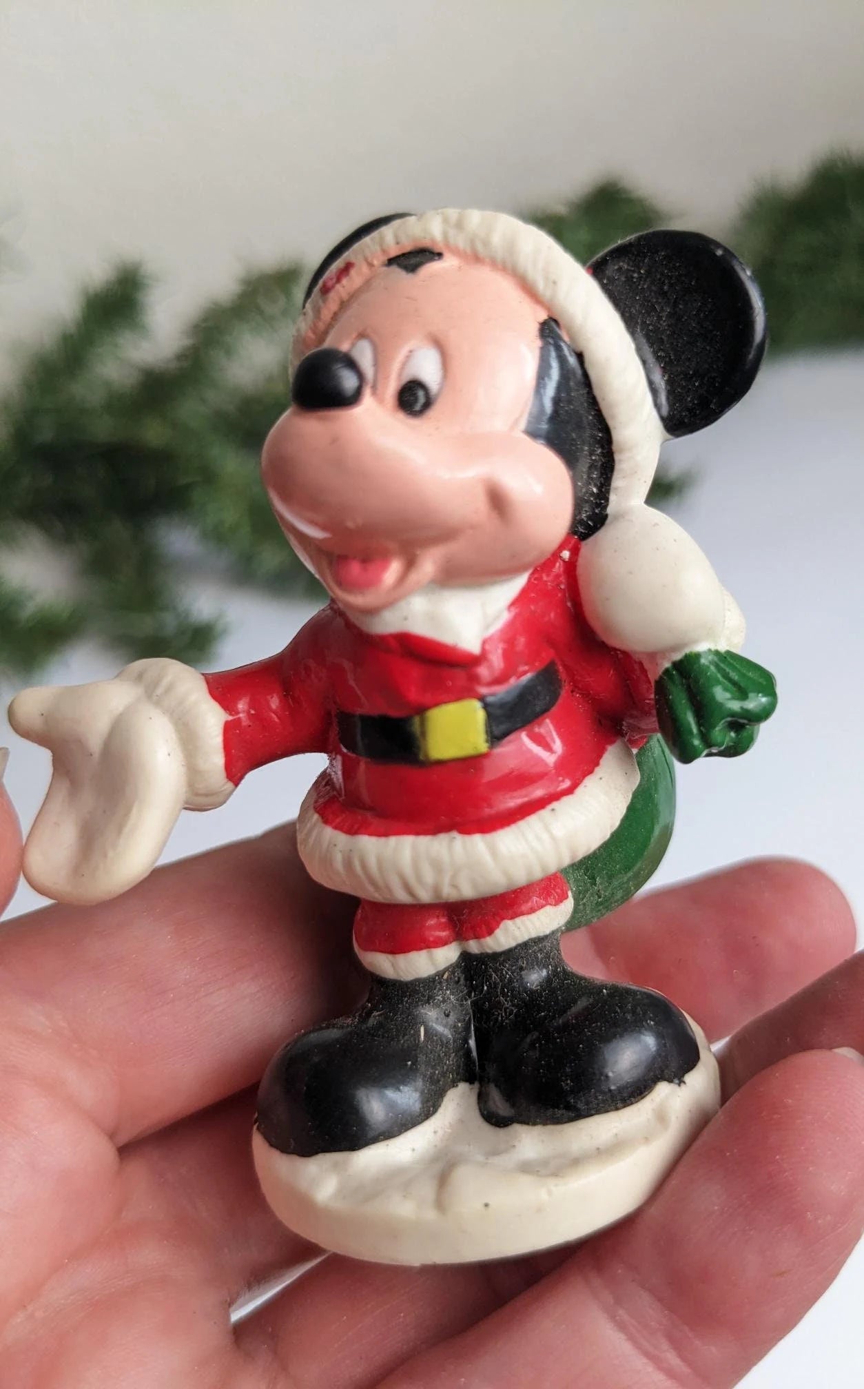 Vintage Mickey Mouse & Minnie Mouse Christmas Figurines