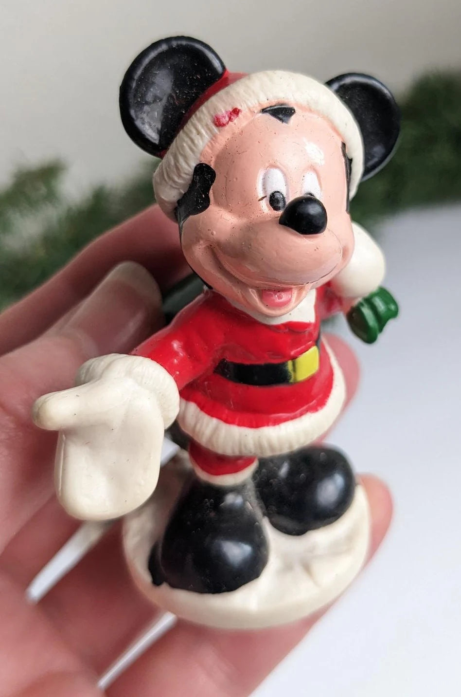 Vintage Mickey Mouse & Minnie Mouse Christmas Figurines