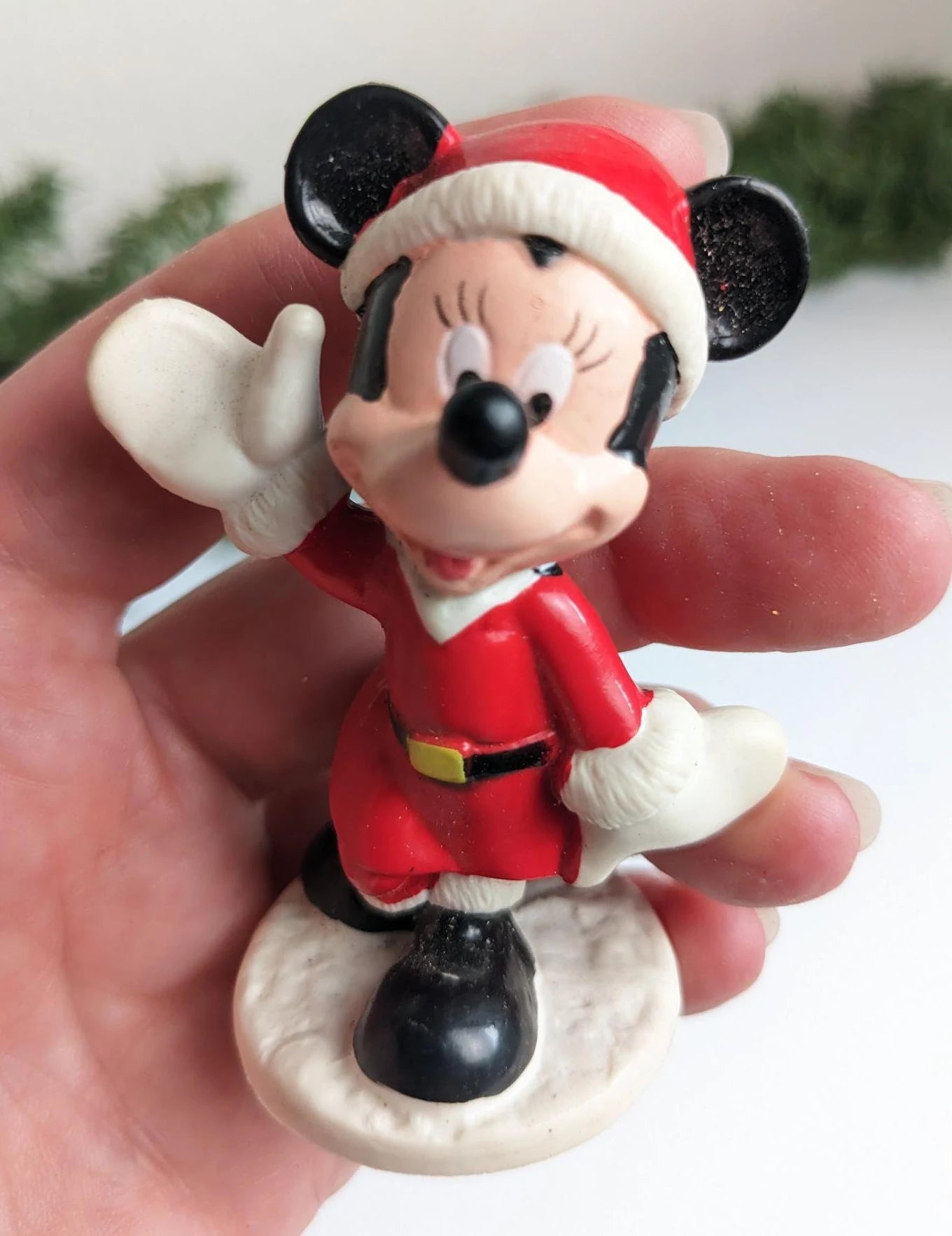 Vintage Mickey Mouse & Minnie Mouse Christmas Figurines