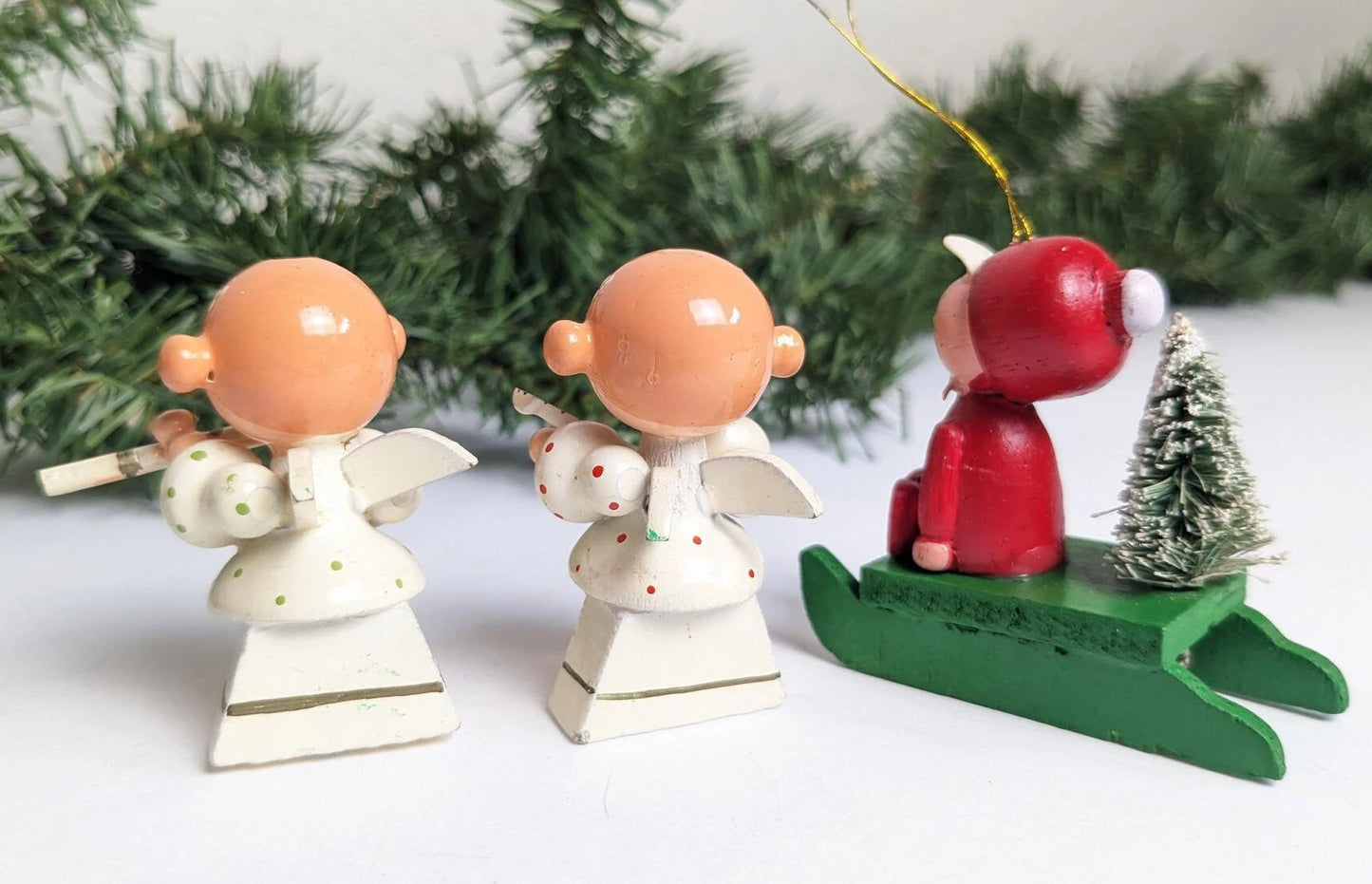 Vintage Wooden Christmas Ornaments