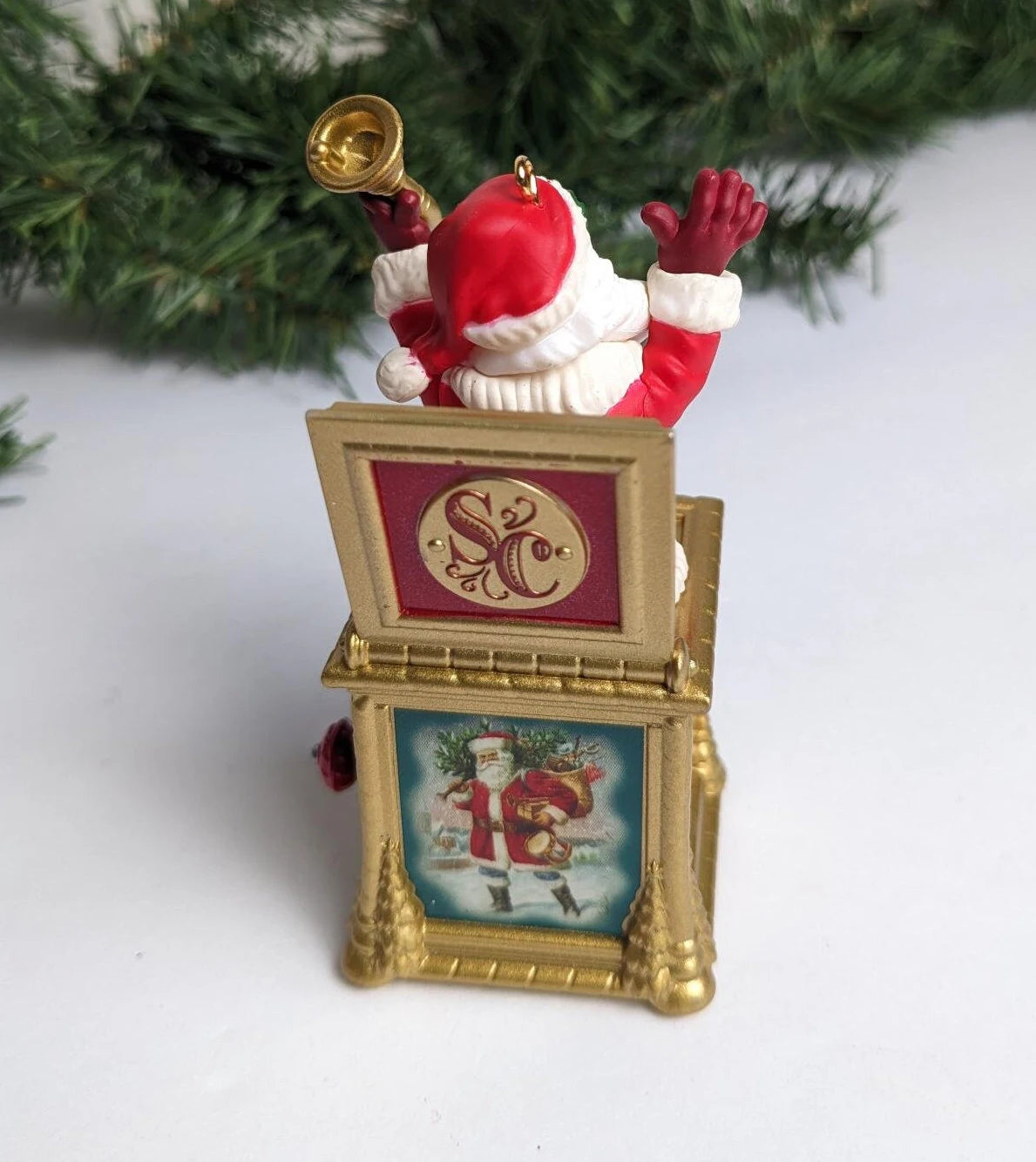 Santa Certified Jack in the Box Christmas Ornament