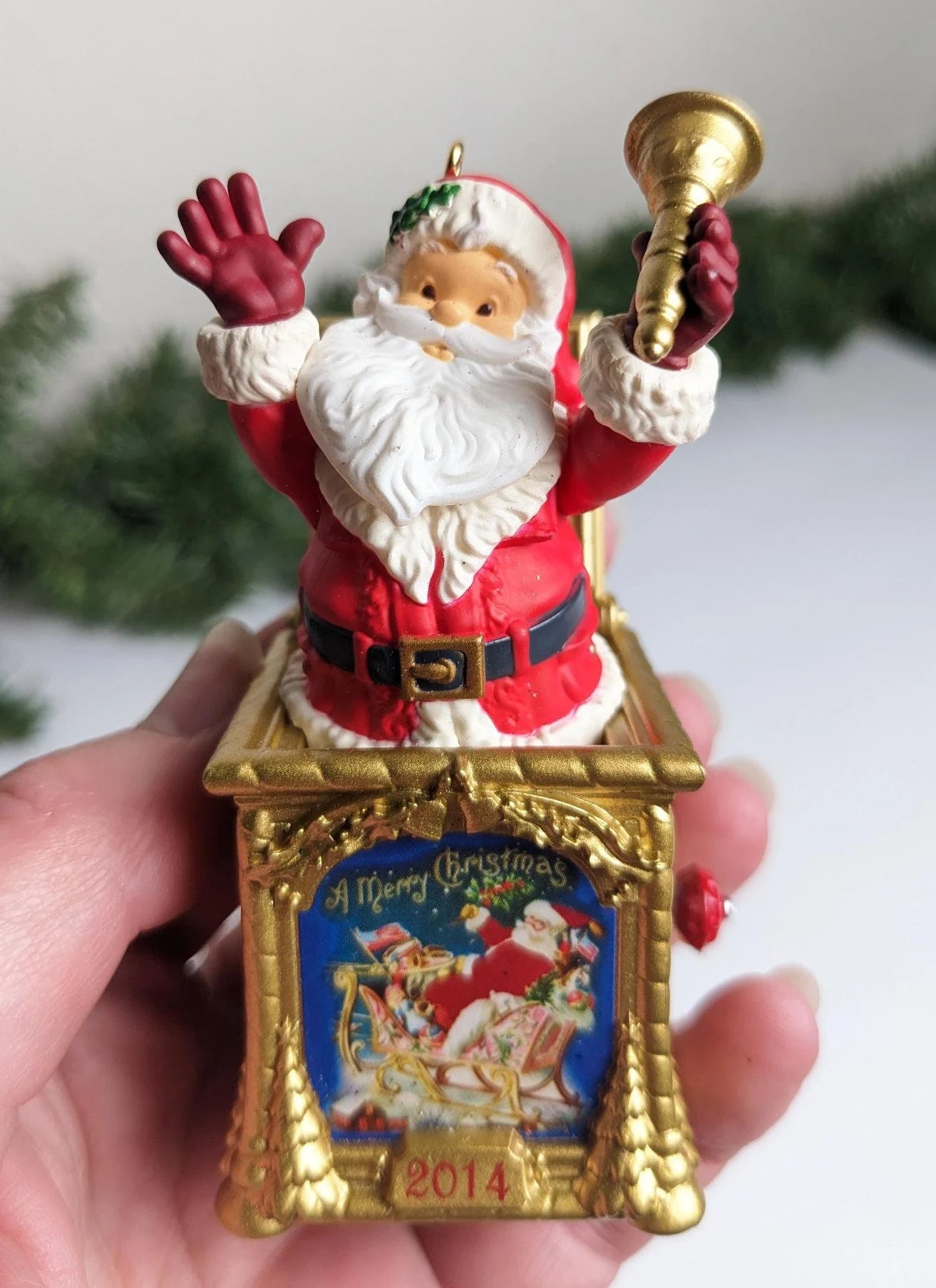 Santa Certified Jack in the Box Christmas Ornament