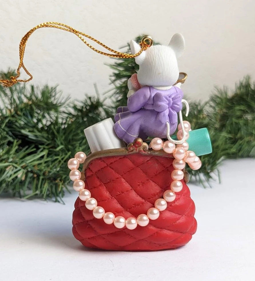 Vintage Merry Christmas Mom Ornament