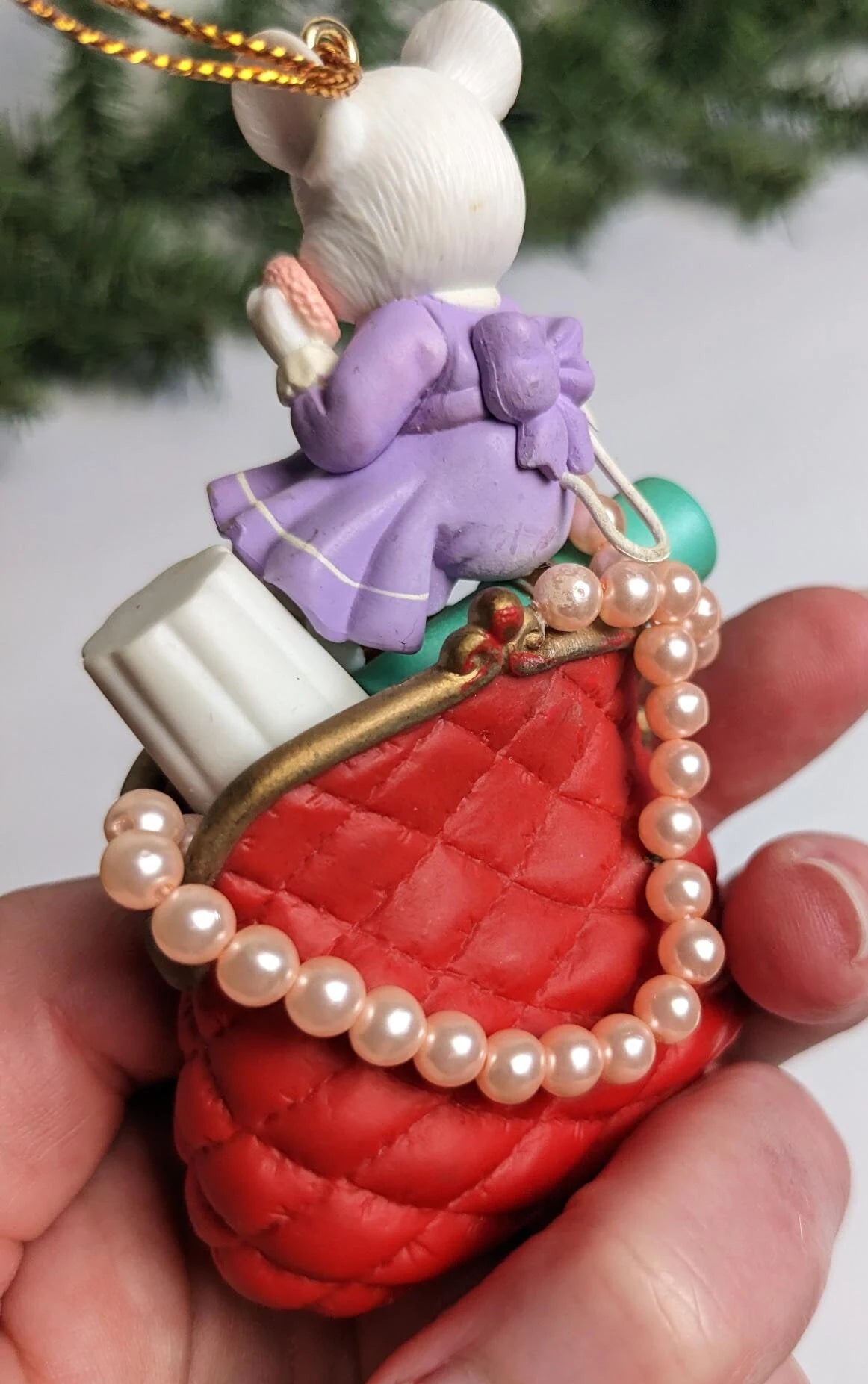 Vintage Merry Christmas Mom Ornament