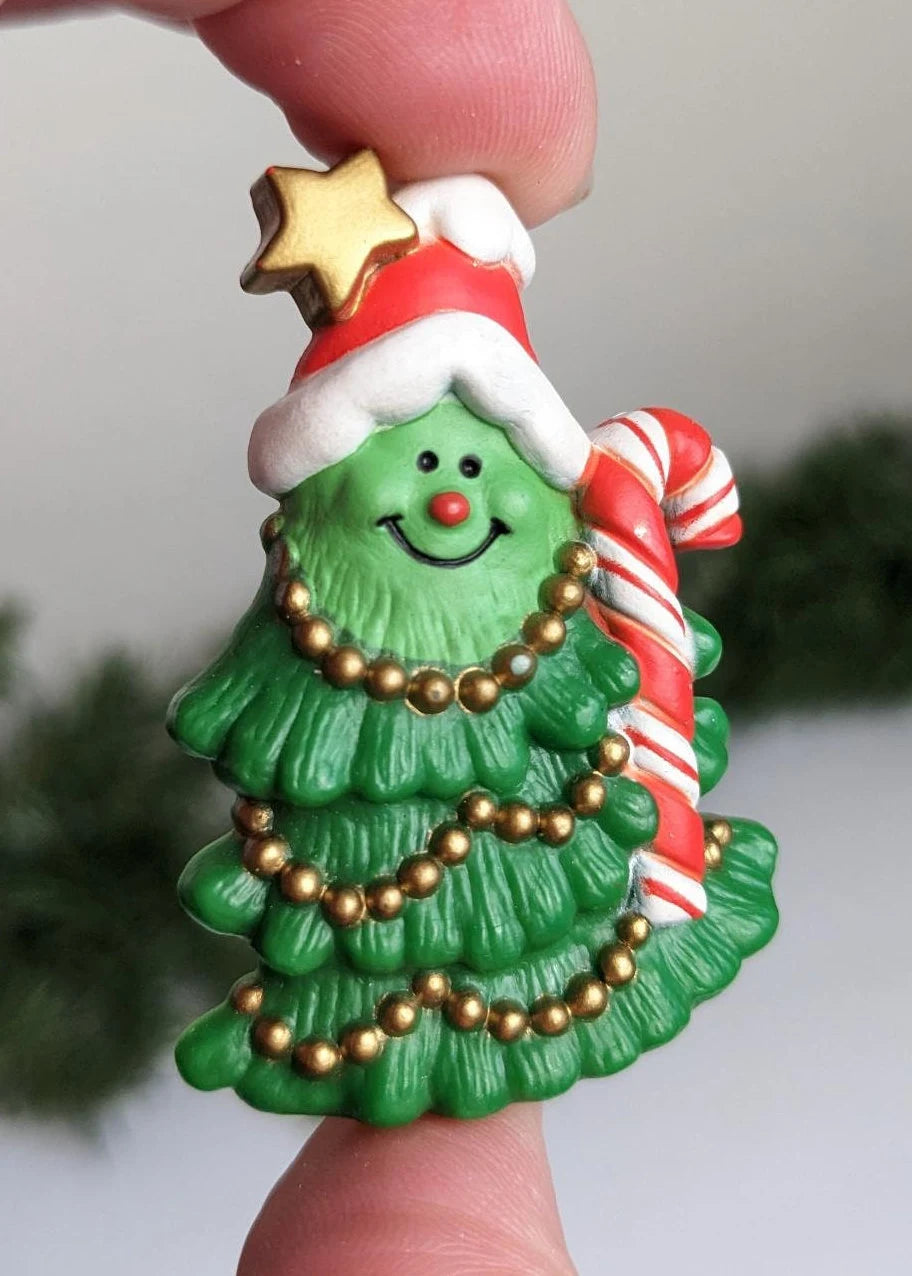 Smiling Christmas Tree Vintage Hallmark Pin Brooch