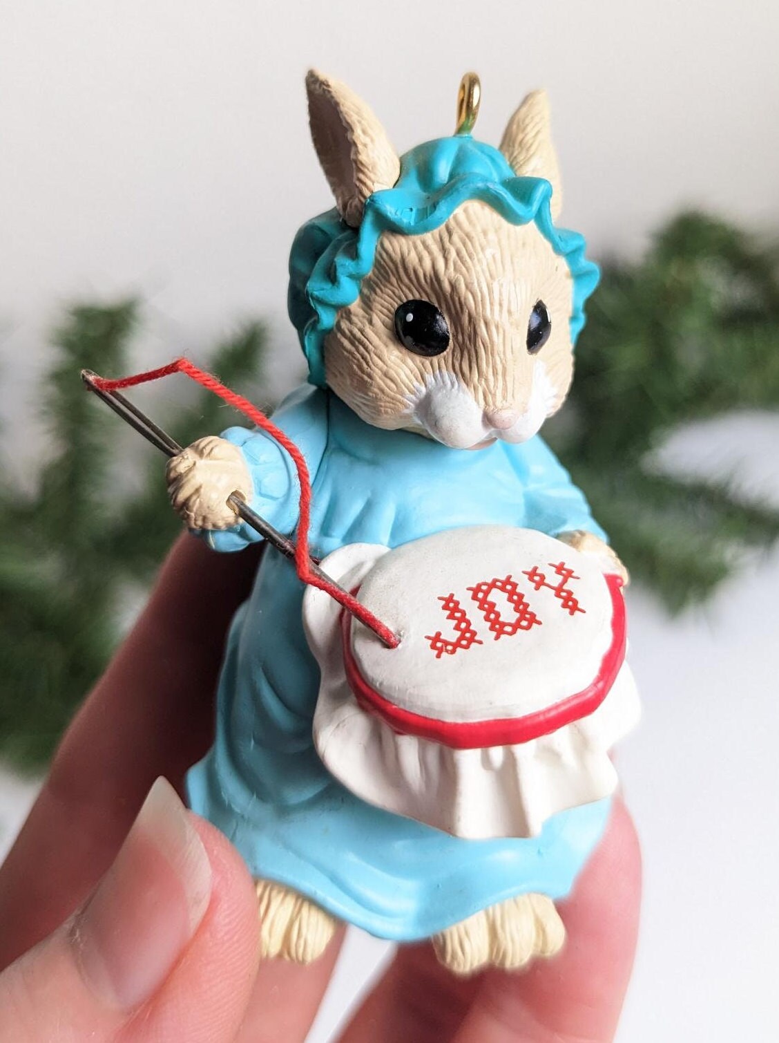 Vintage Stitches of Joy Christmas Ornament