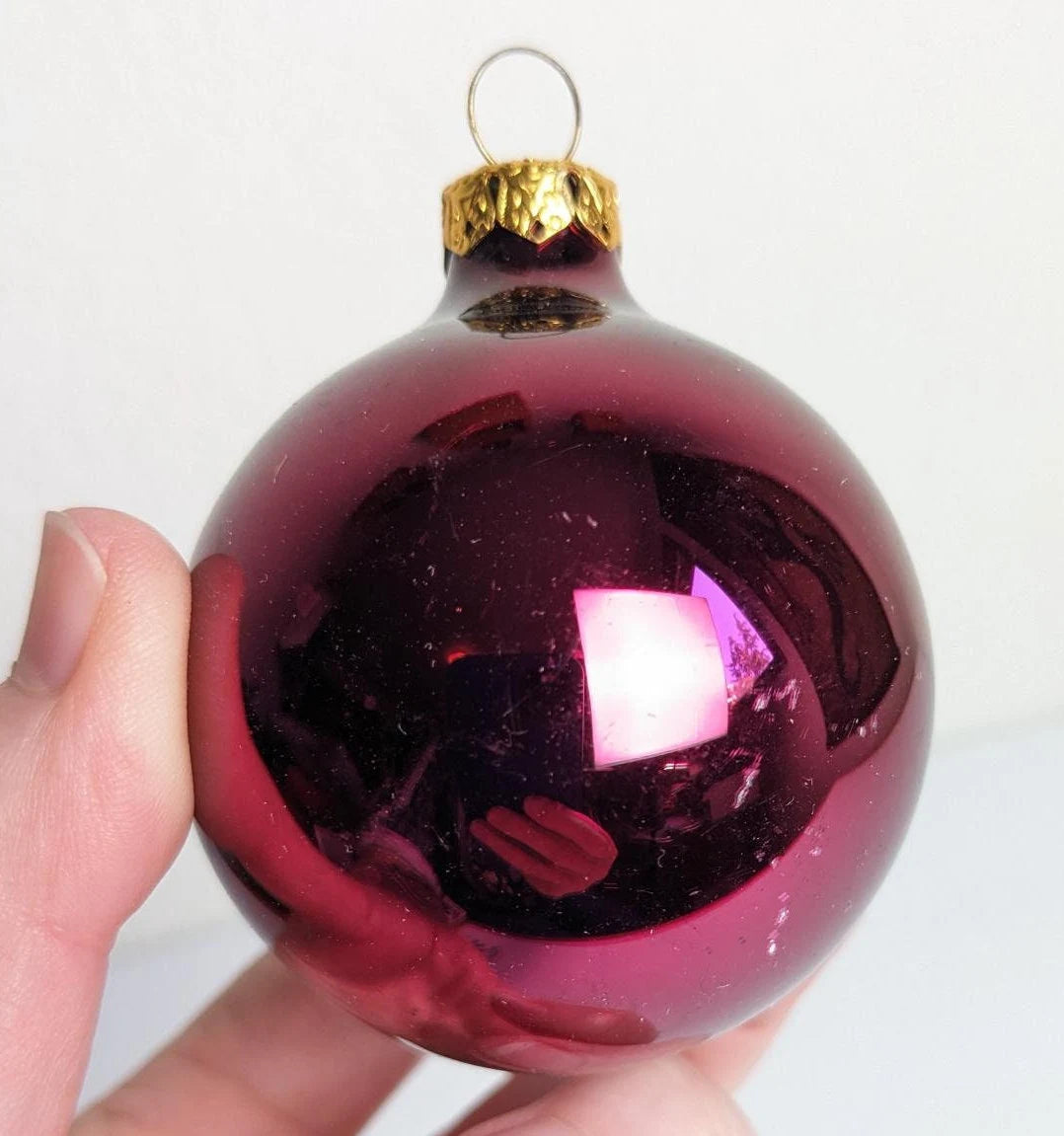 Vintage Magenta Purple Ornaments