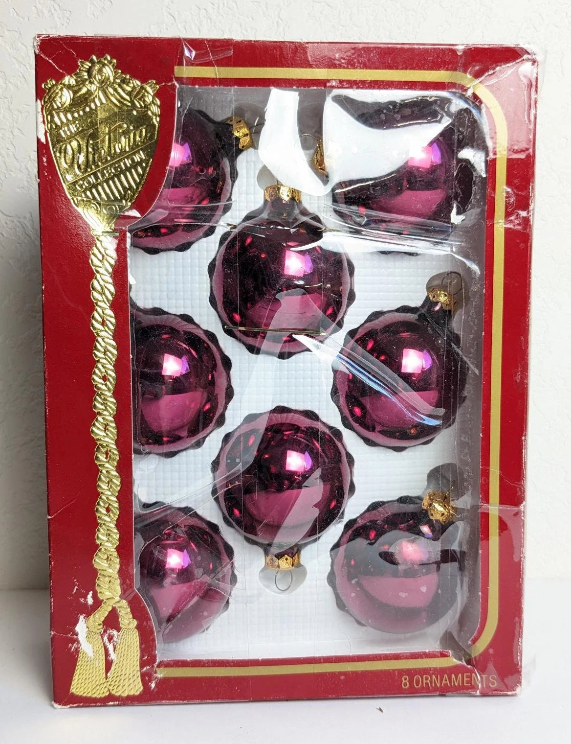 Vintage Magenta Purple Ornaments