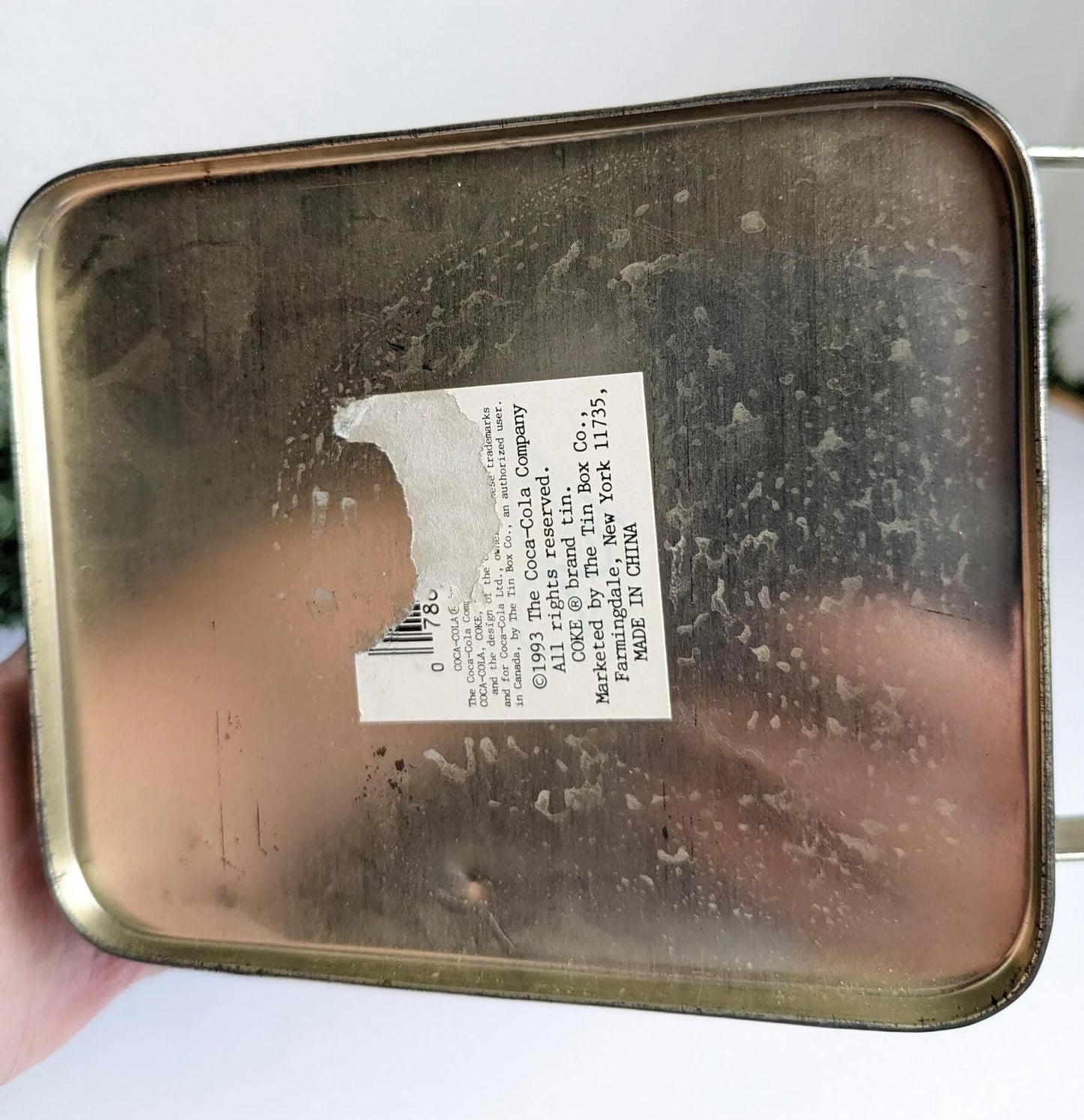 Santa Coca Cola Handled Christmas Tin