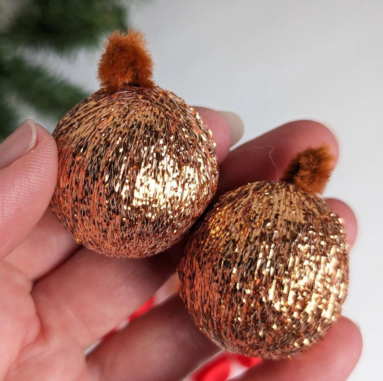 Vintage Mini Satin Ball Christmas Ornaments