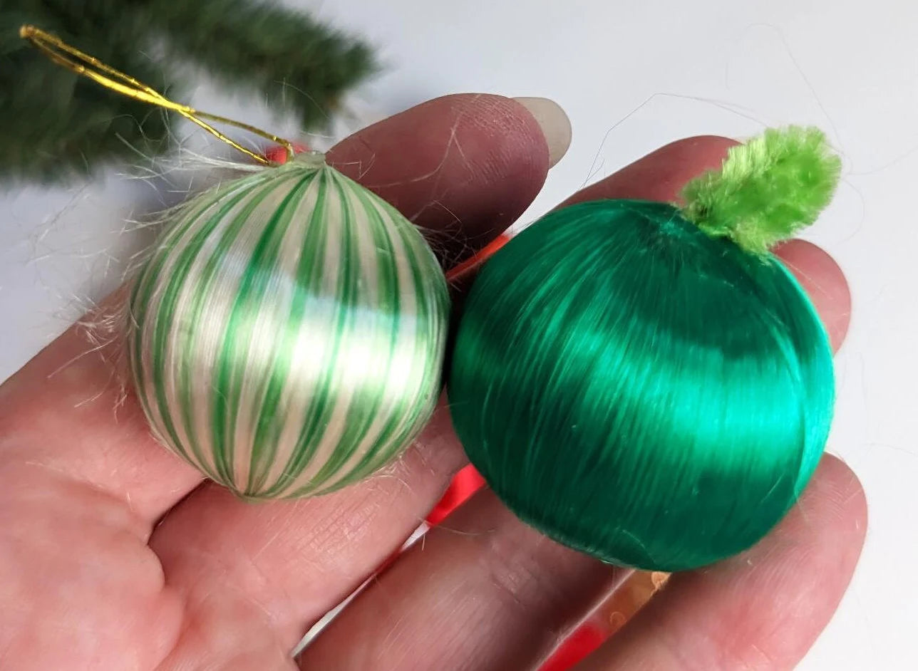 Vintage Mini Satin Ball Christmas Ornaments