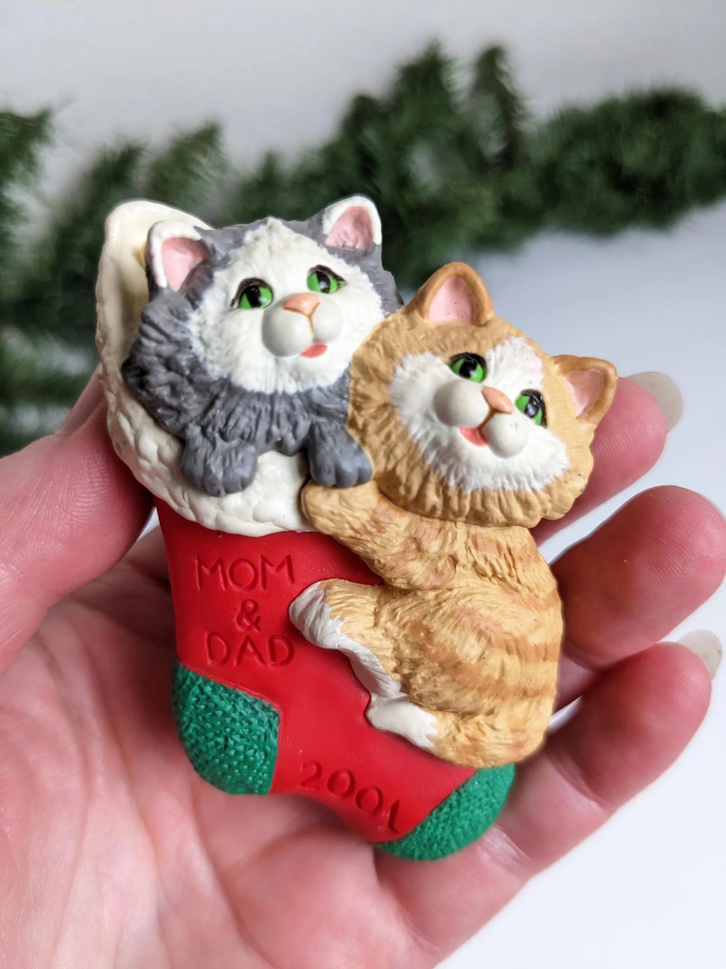 Vintage Mom and Dad Christmas Ornament Hallmark
