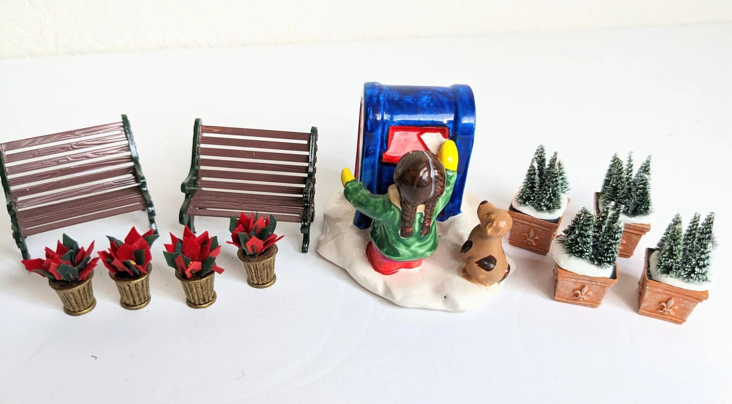 Victorian Village Christmas People Snow Village Accessories