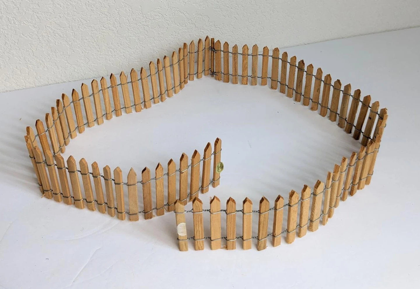 Victorian Christmas Village White Picket Fence with Mailbox