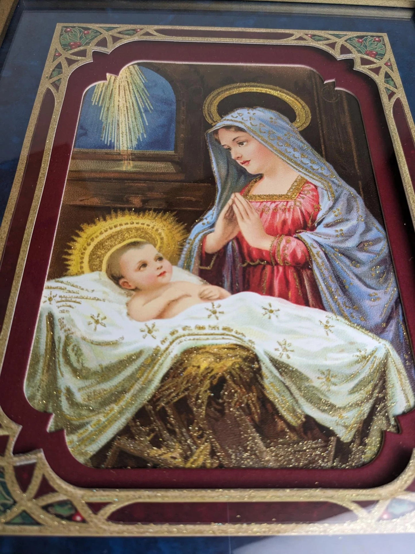 Mother and Child Christmas Framed Picture