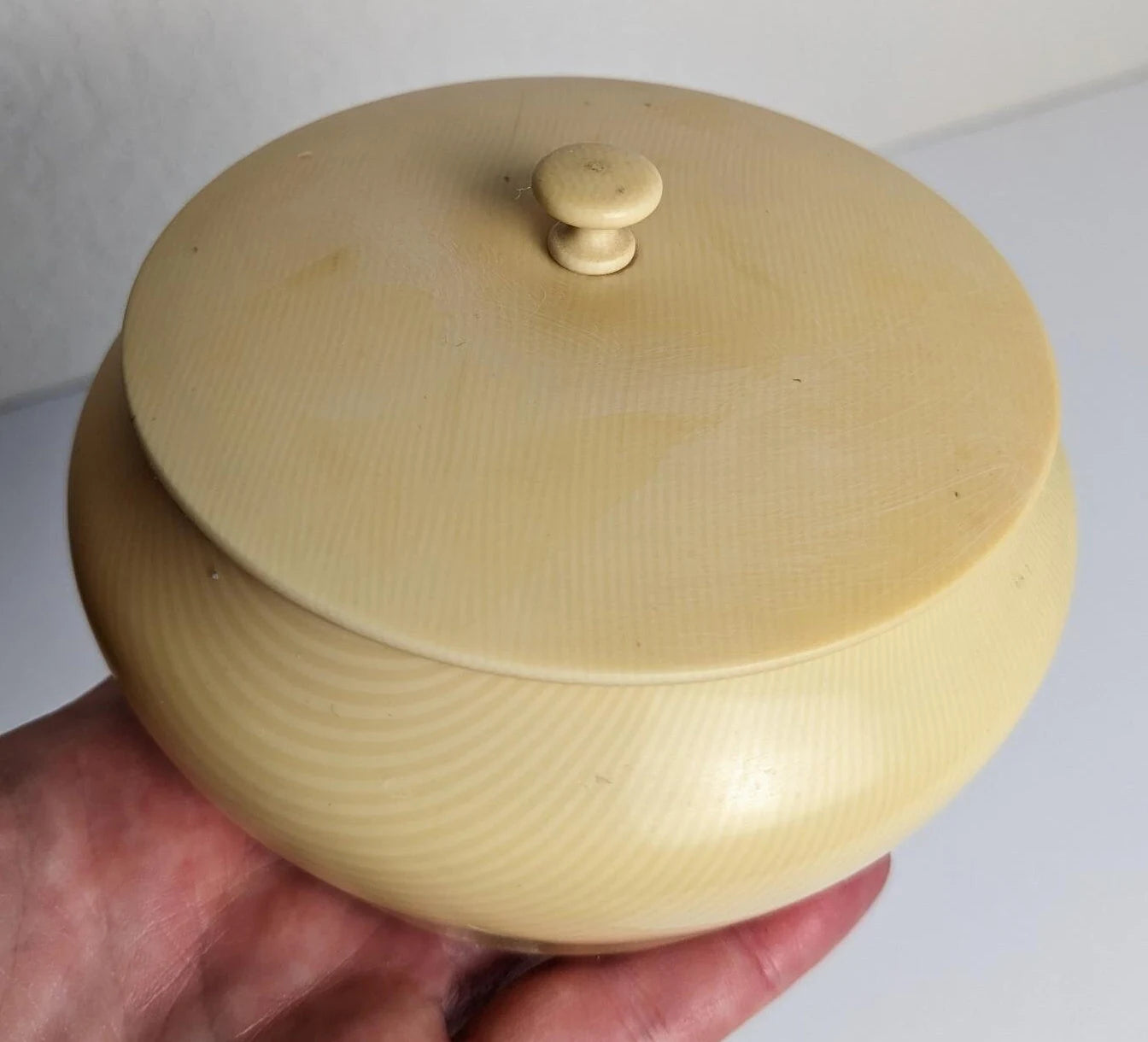Set of 2 Celluloid Powder Vanity Boxes