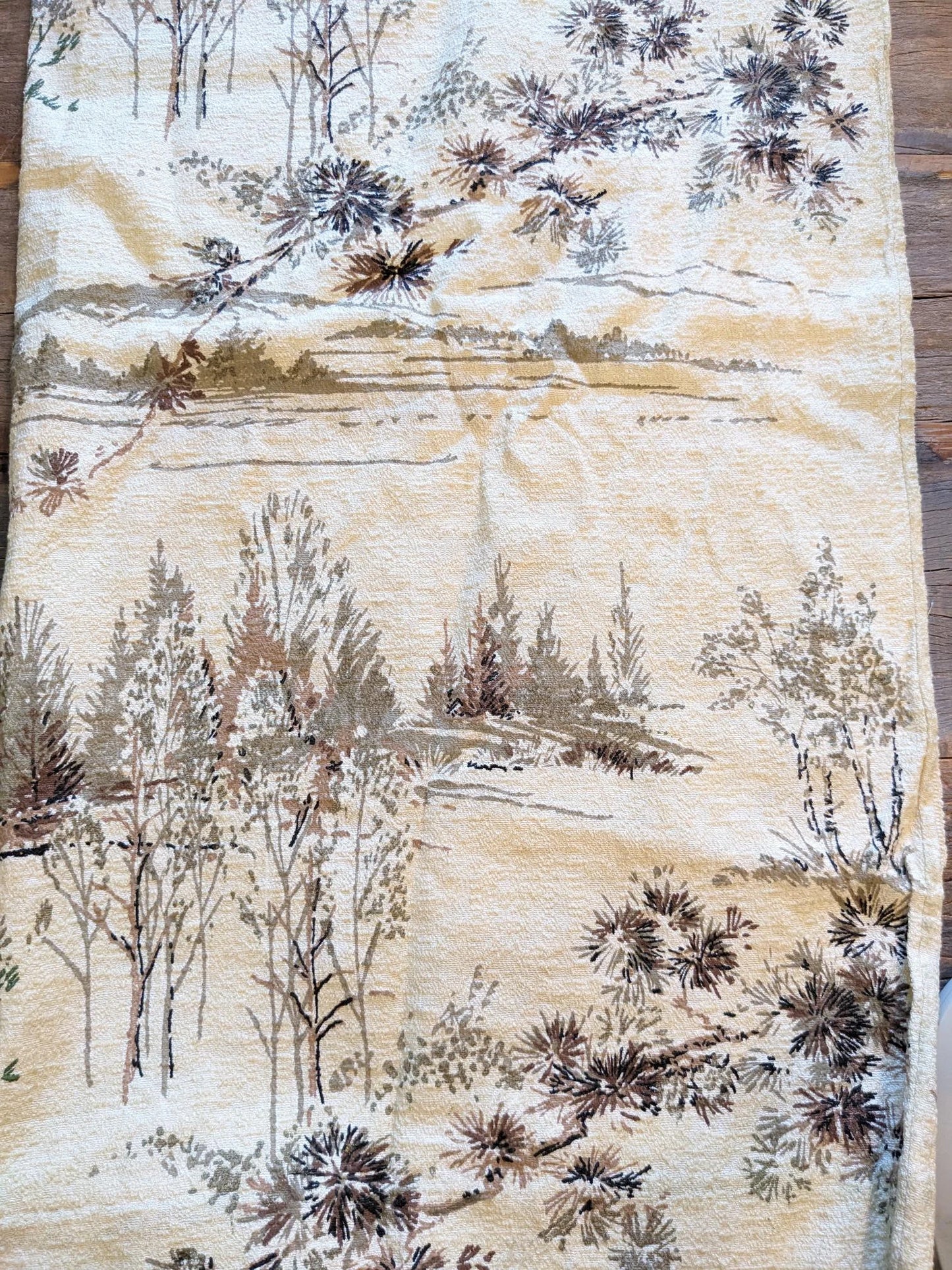 Vintage 1950's Barkcloth Fabric