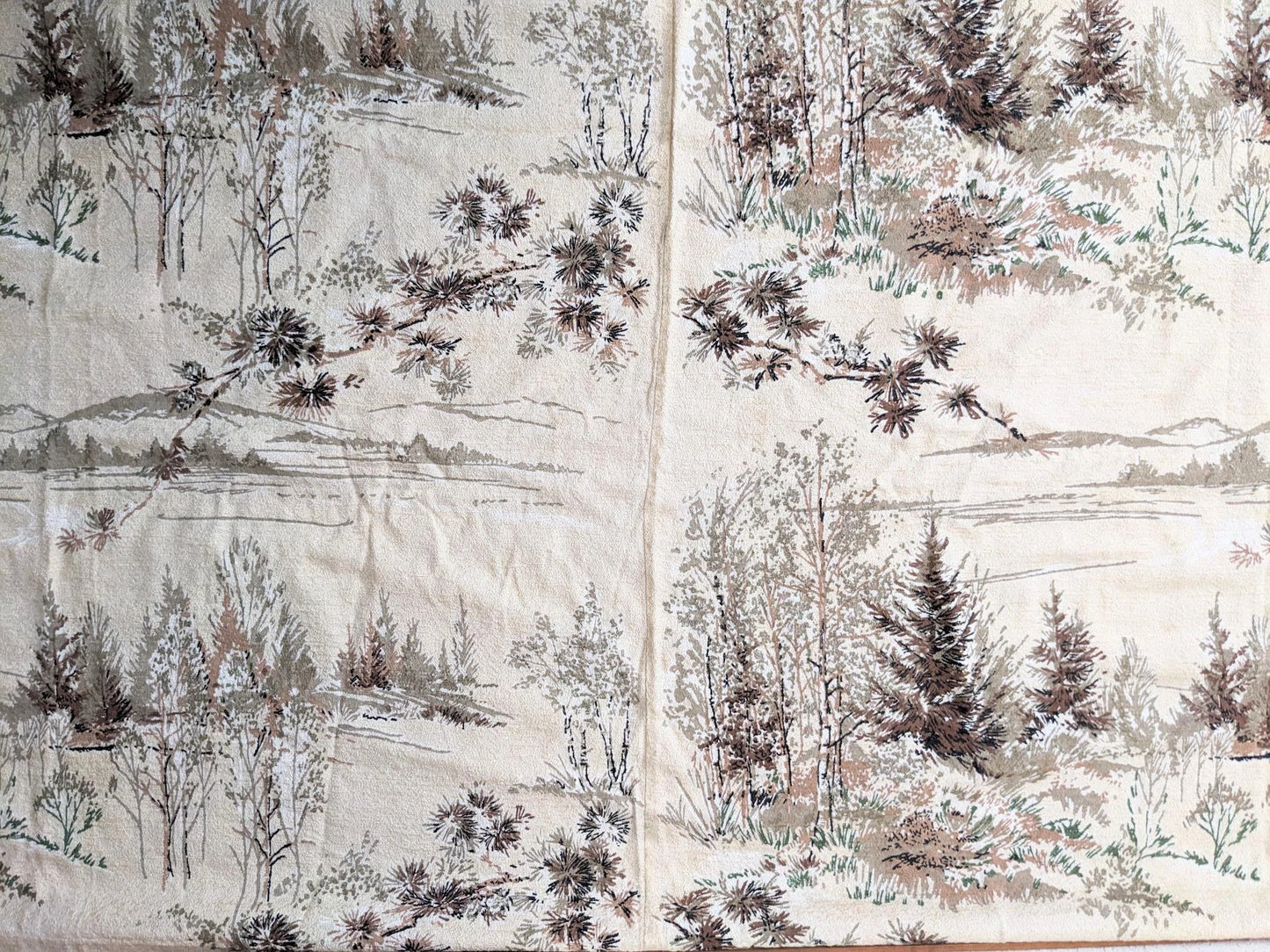 Vintage 1950's Barkcloth Fabric
