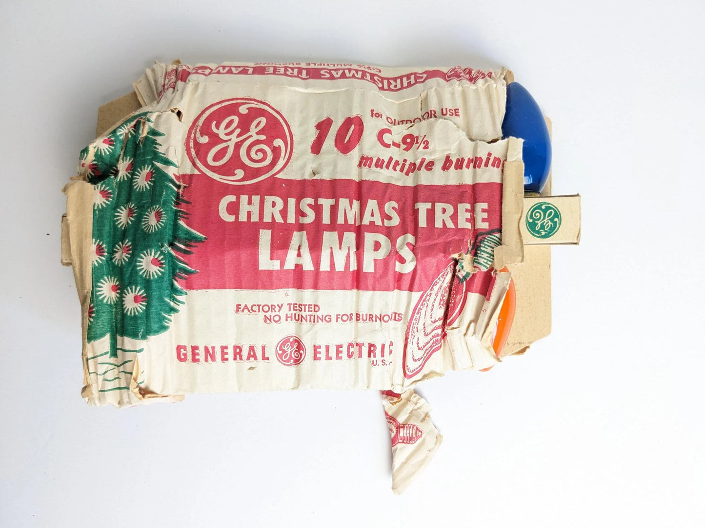Vintage GE Christmas Light Replacement Bulb Set of 9