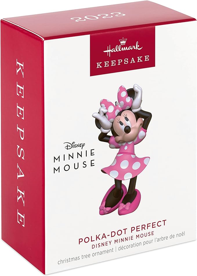 Polka-Dot Perfectt Minnie Mouse - Hallmark Keepsake Christmas Tree Ornament 2023