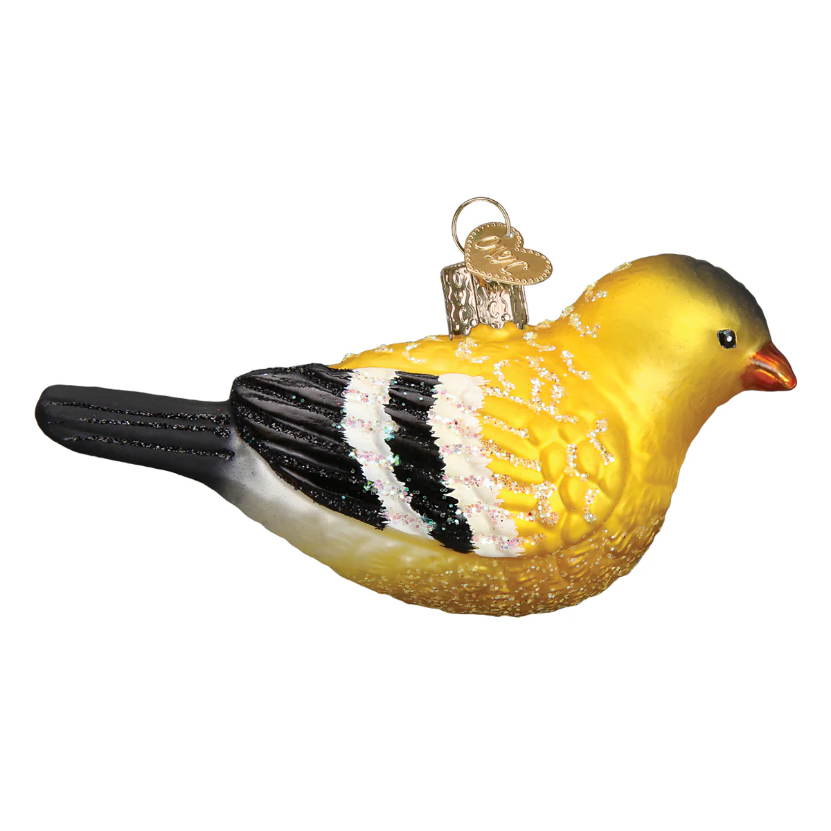 American Goldfinch Bird - Blown Glass Tree Ornament by Old World Christmas