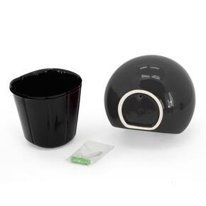 Black Large Round Wall Planter - Vertical Gardening by Arcadia 6.2" tall
