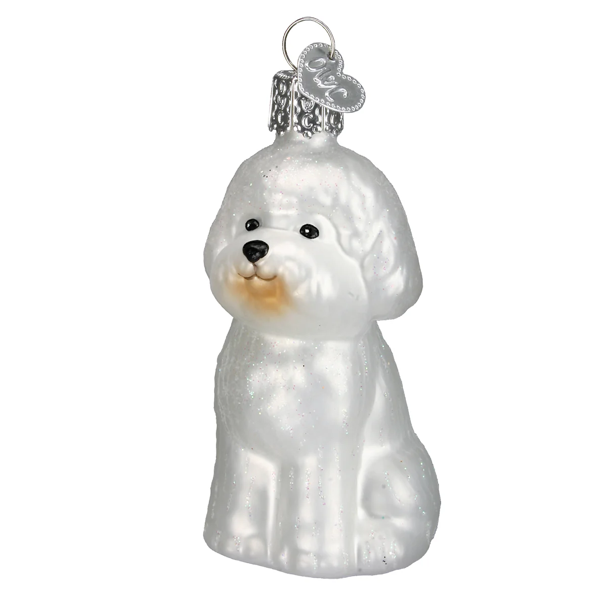 Bichon Frise Dog Blown Glass Tree Ornament by Old World Christmas