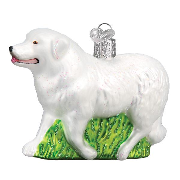 Great Pyrenees Dog - Blown Glass Tree Ornament by Old World Christmas