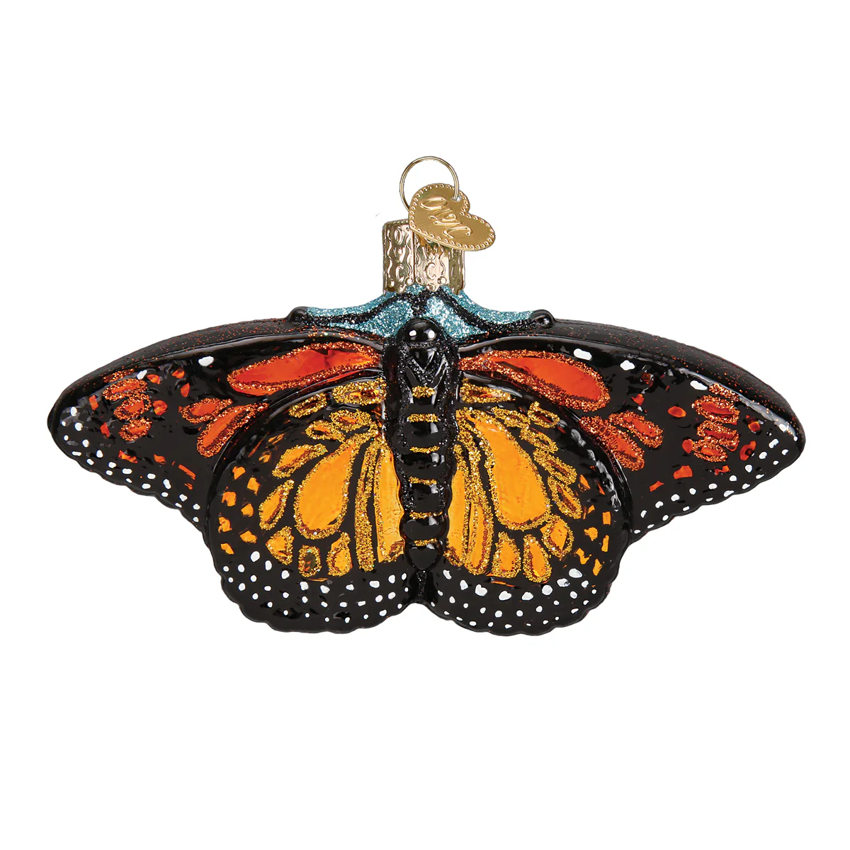Monarch Butterfly Blown Glass Tree Ornament by Old World Christmas™