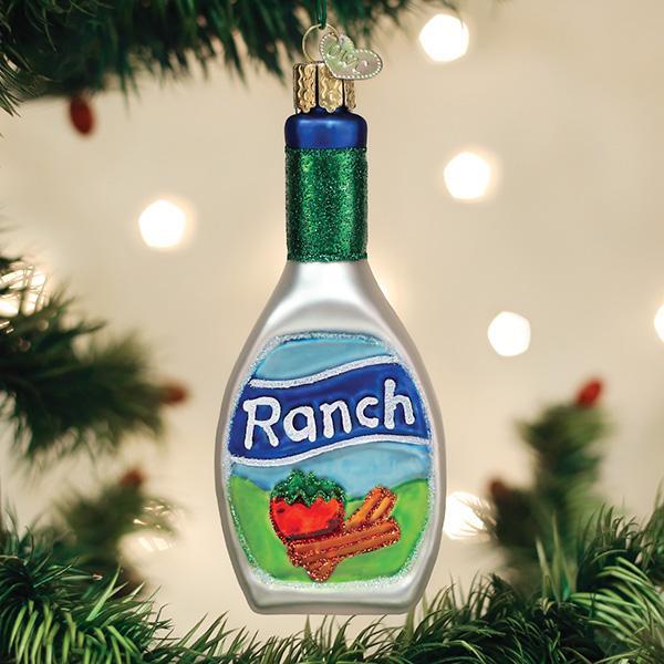 For a fun and unique stocking stuffer Old World Christmas offers a blown glass tree ornament that resembles a bottle of ranch dressing. I bet you know several ranch dressing afficionados who would love to hang this on their tree!.