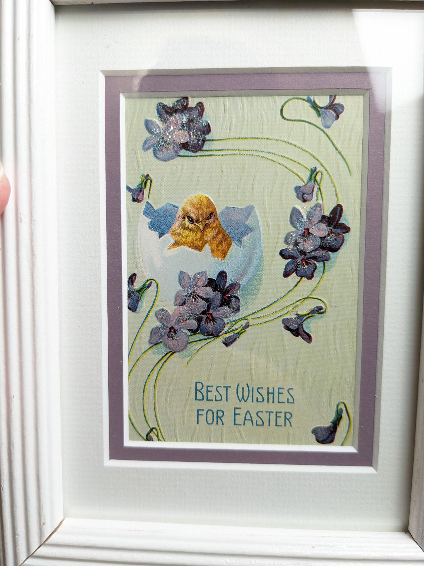 1900's Vintage Framed Easter "Best Wishes for Easter" Postcard