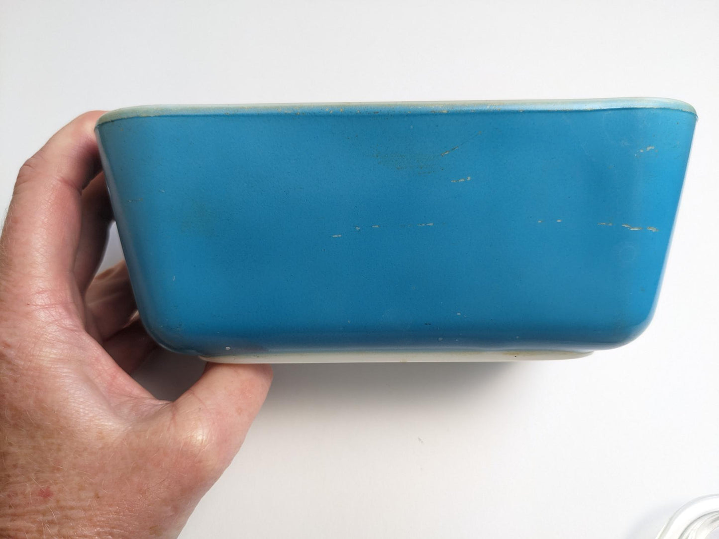 Pyrex 502-B Aqua Blue Teal Refrigerator Dish with Lid 502-C