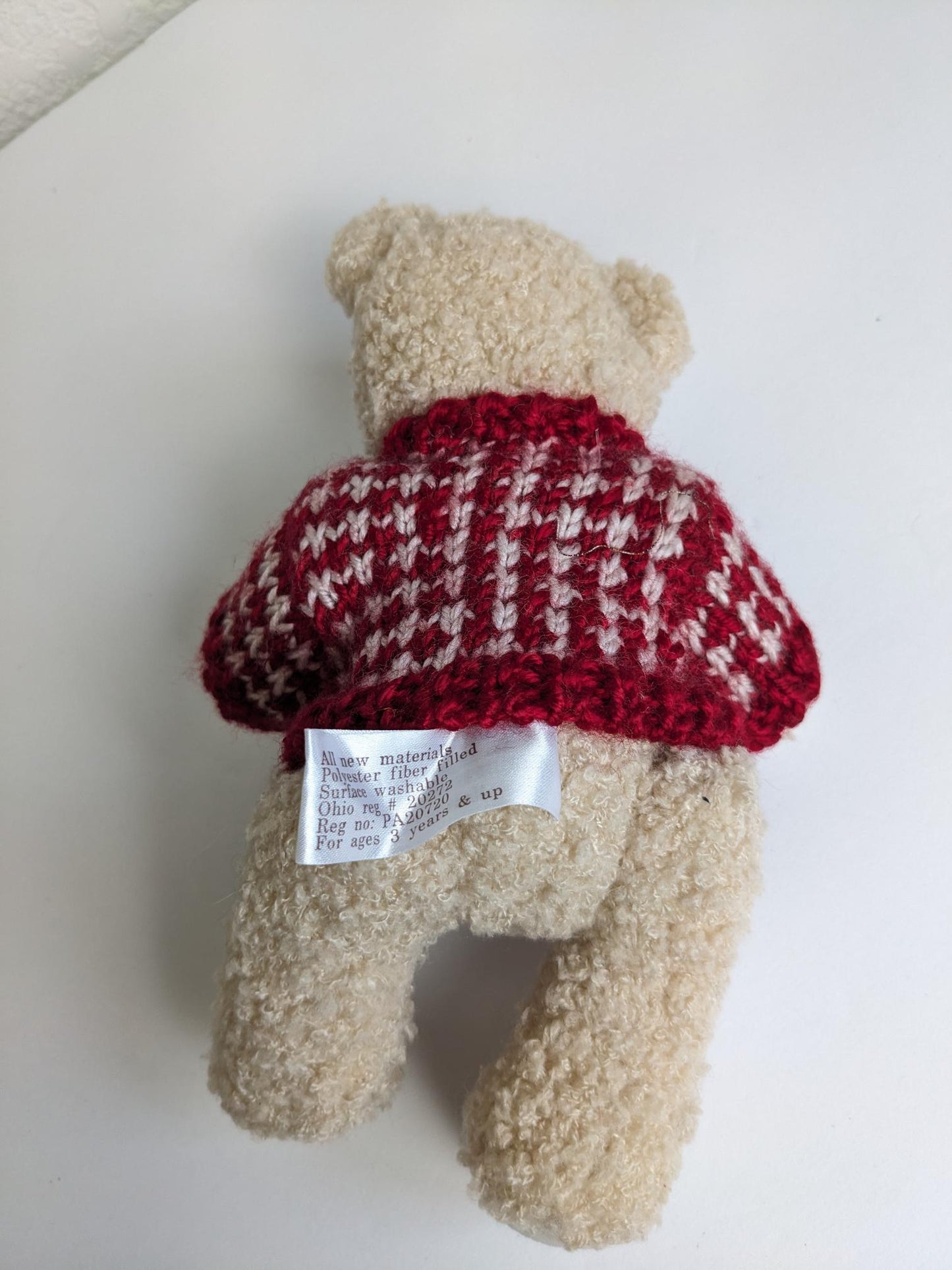 Vintage 1998 Hugfun Teddy Bear in Sweater