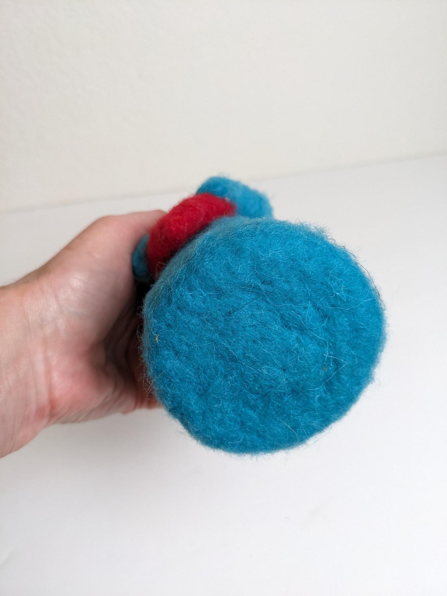 Felt Santa Claus Holding Heart Hand Made Christmas Decoration