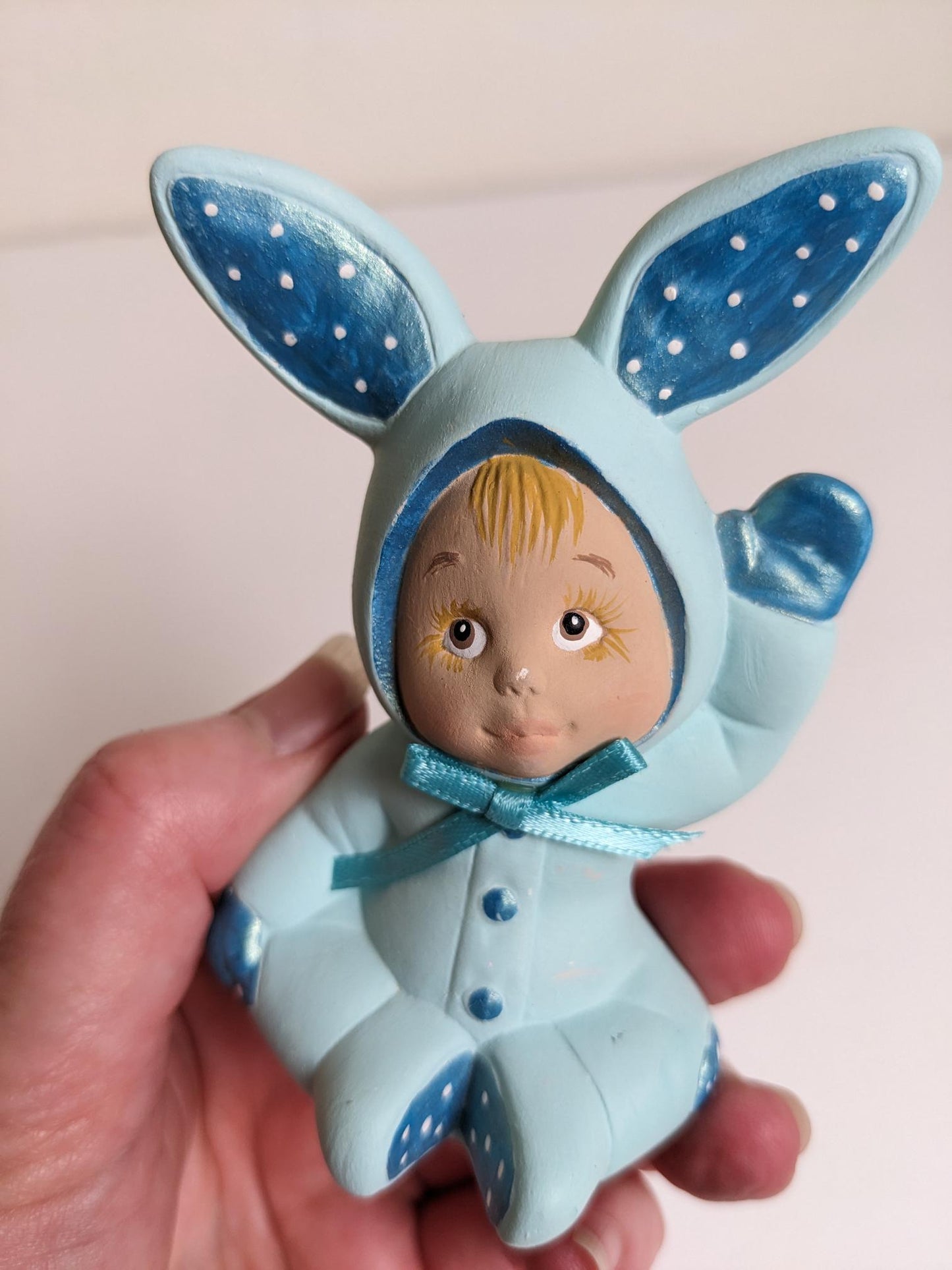Children in Bunny Pajamas Cute Figurines for Easter Baskets or as Easter Decorations
