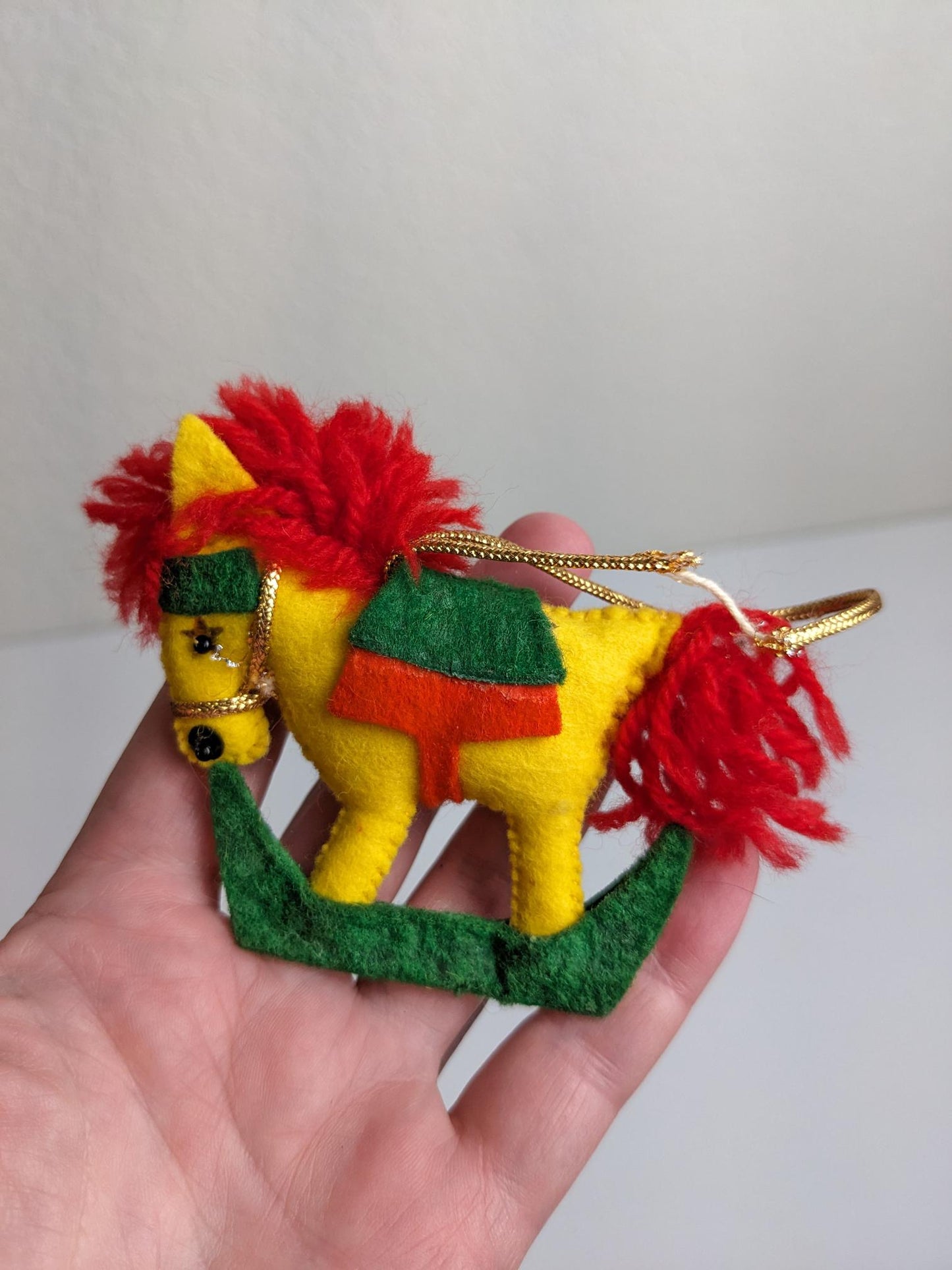 Vintage Fabric Stuffed Animal Christmas Ornaments