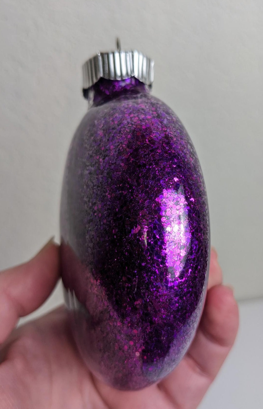 Purple Glitter Christmas Ornaments