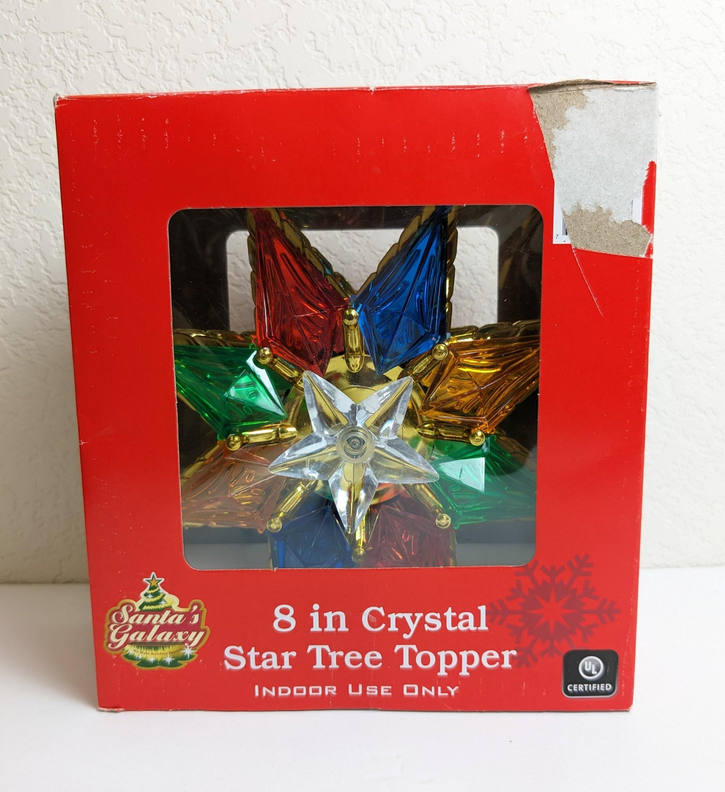 Crystal Star Light Up Christmas Tree Topper