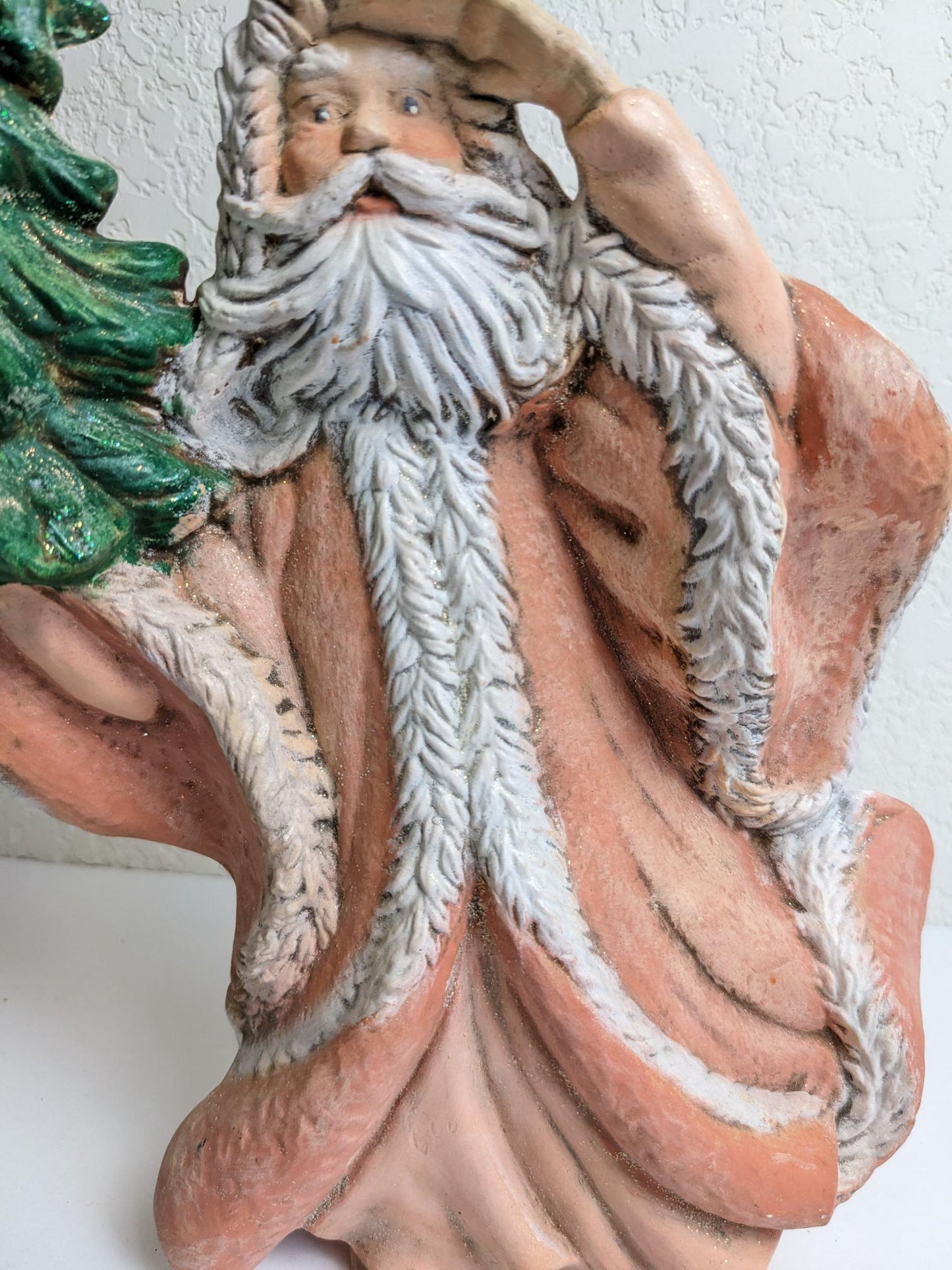 Vintage 1980's Christmas Ceramic Hand Painted Santa Claus