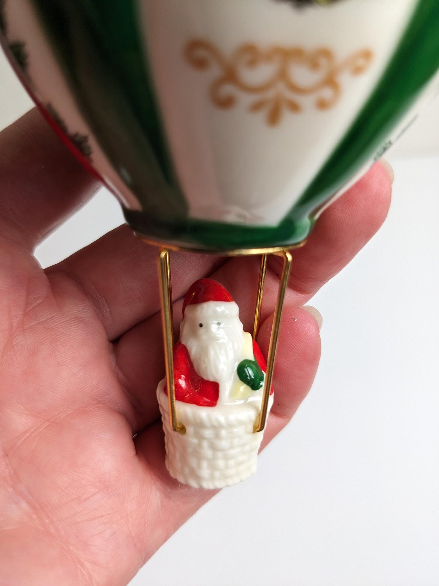 Hot Air Balloon Spode Christmas Ornament