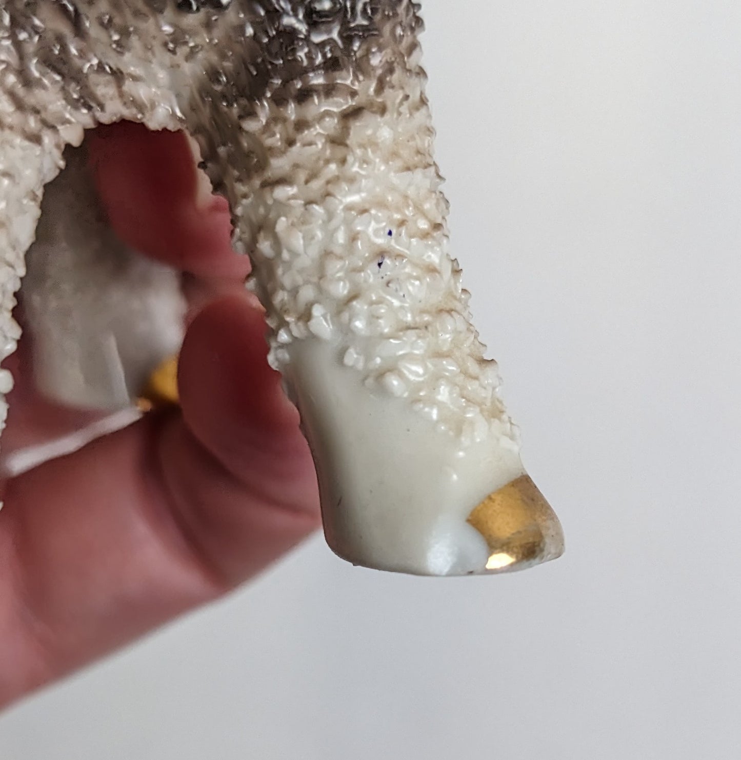 Vintage Lamb Spaghetti Texture Figurines
