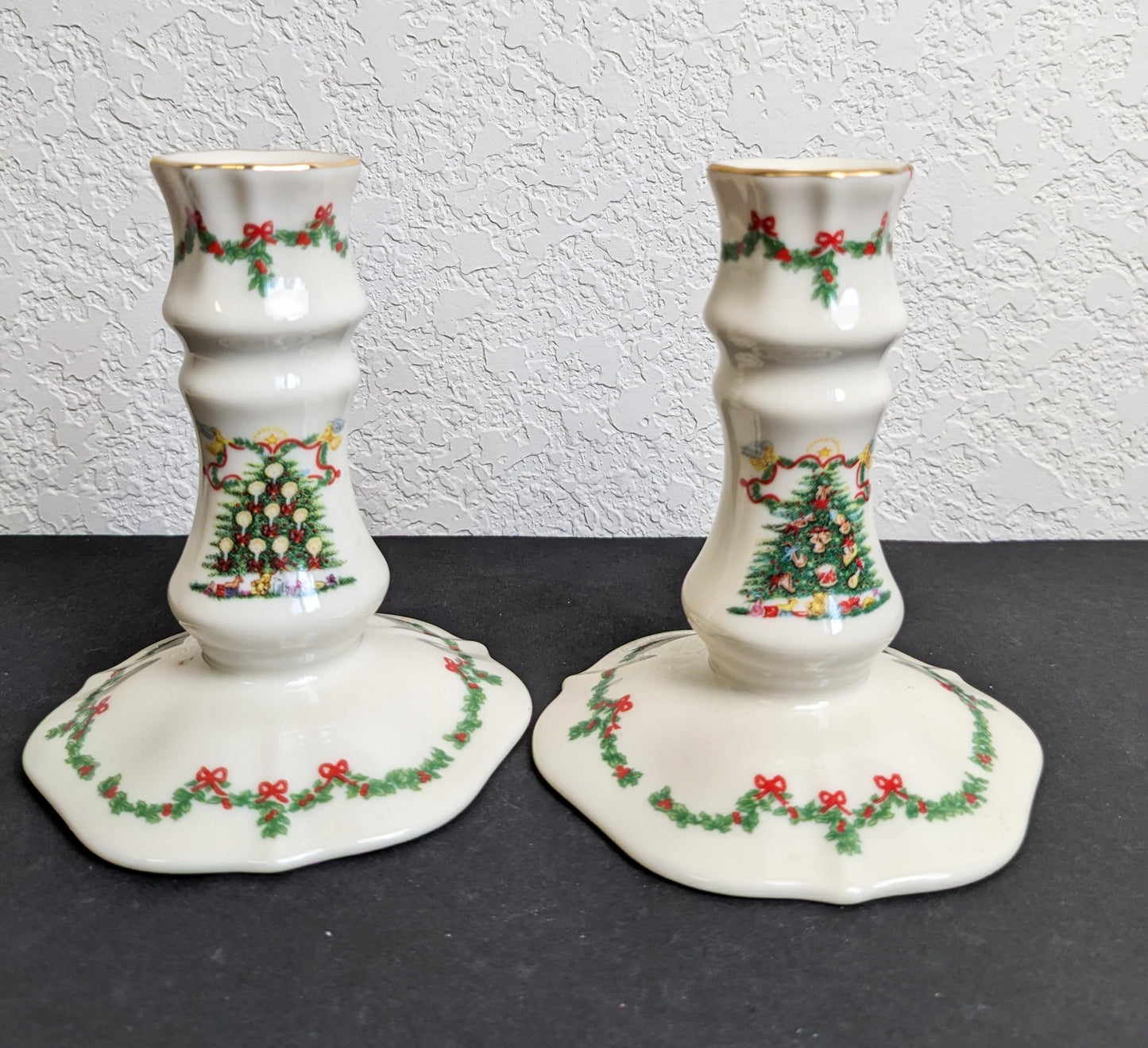 Lenox The Joy of Christmas Vintage 1993 Candlesticks