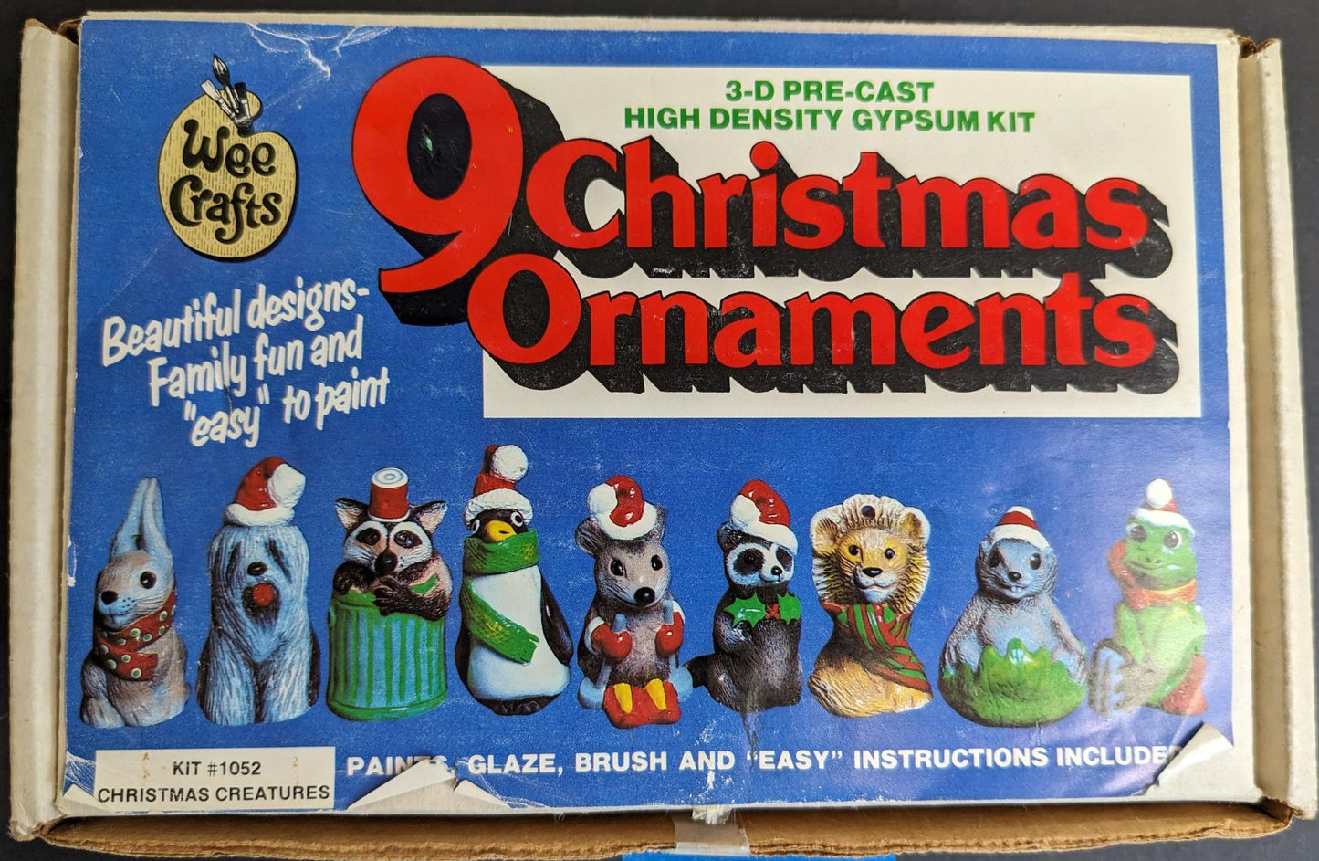 Vintage Wee Crafts Christmas Creatures Ornament Set