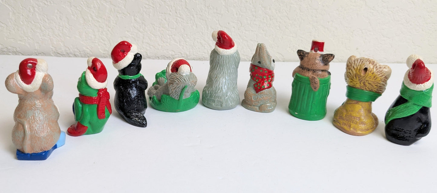 Vintage Wee Crafts Christmas Creatures Ornament Set