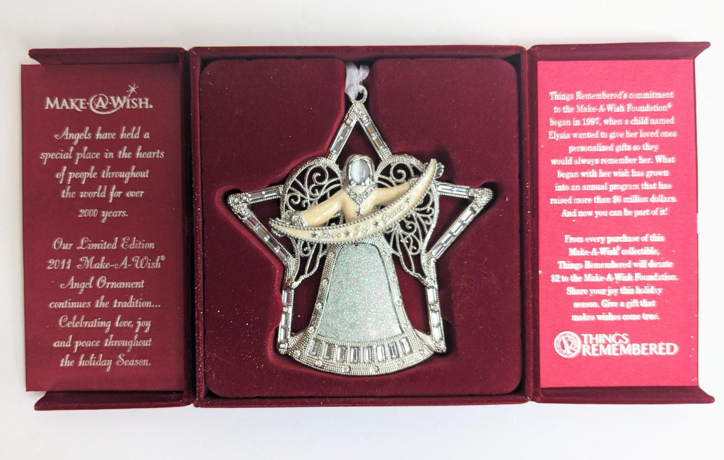 Make A Wish Things Remembered Angel Christmas Ornament
