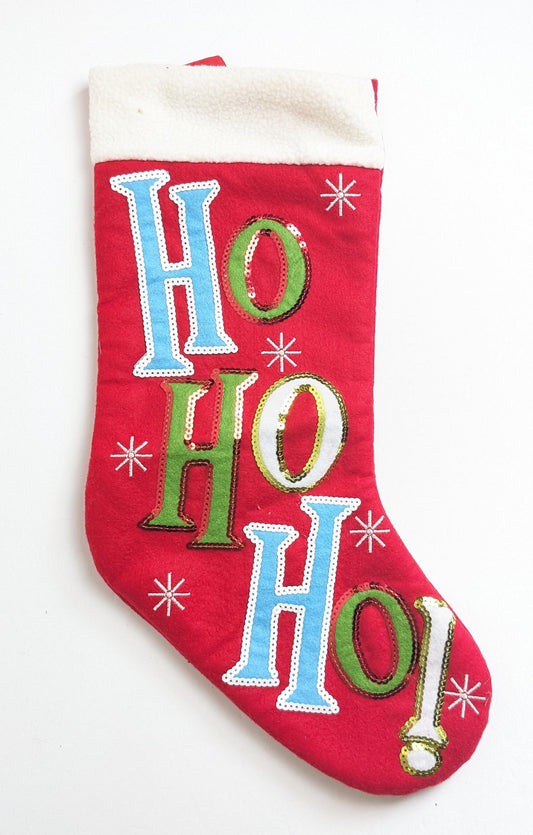 HO HO HO Christmas Stocking